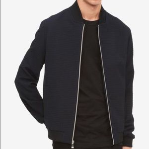 Calvin Klein Textured Knit Stretch Full-Zip